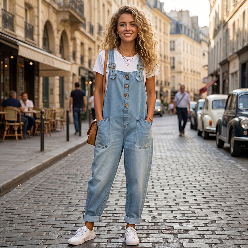 ⏰🔥LIMITED TIME 50% OFF! 👖 Women’s Casual Baggy Denim Overalls with Pockets – Comfortable, Trendy & Perfect for Everyday Outfits ✨💃