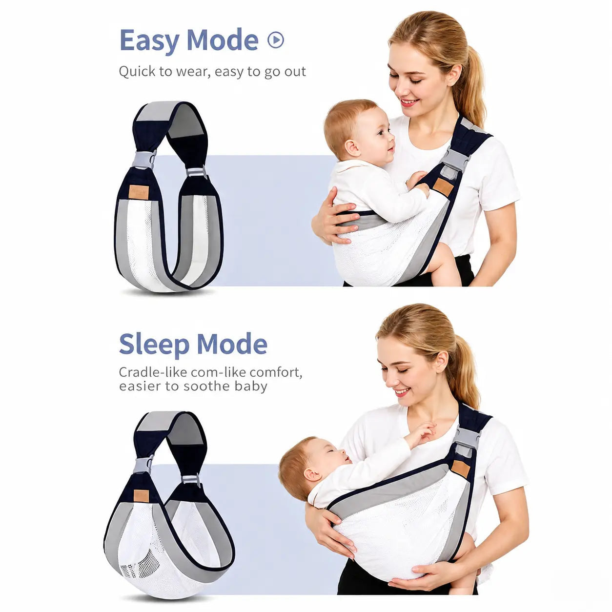 🎁50%OFF &👶🏆 Lightweight Baby Carrier – Ergonomic Breathable Design for Newborn to Toddler