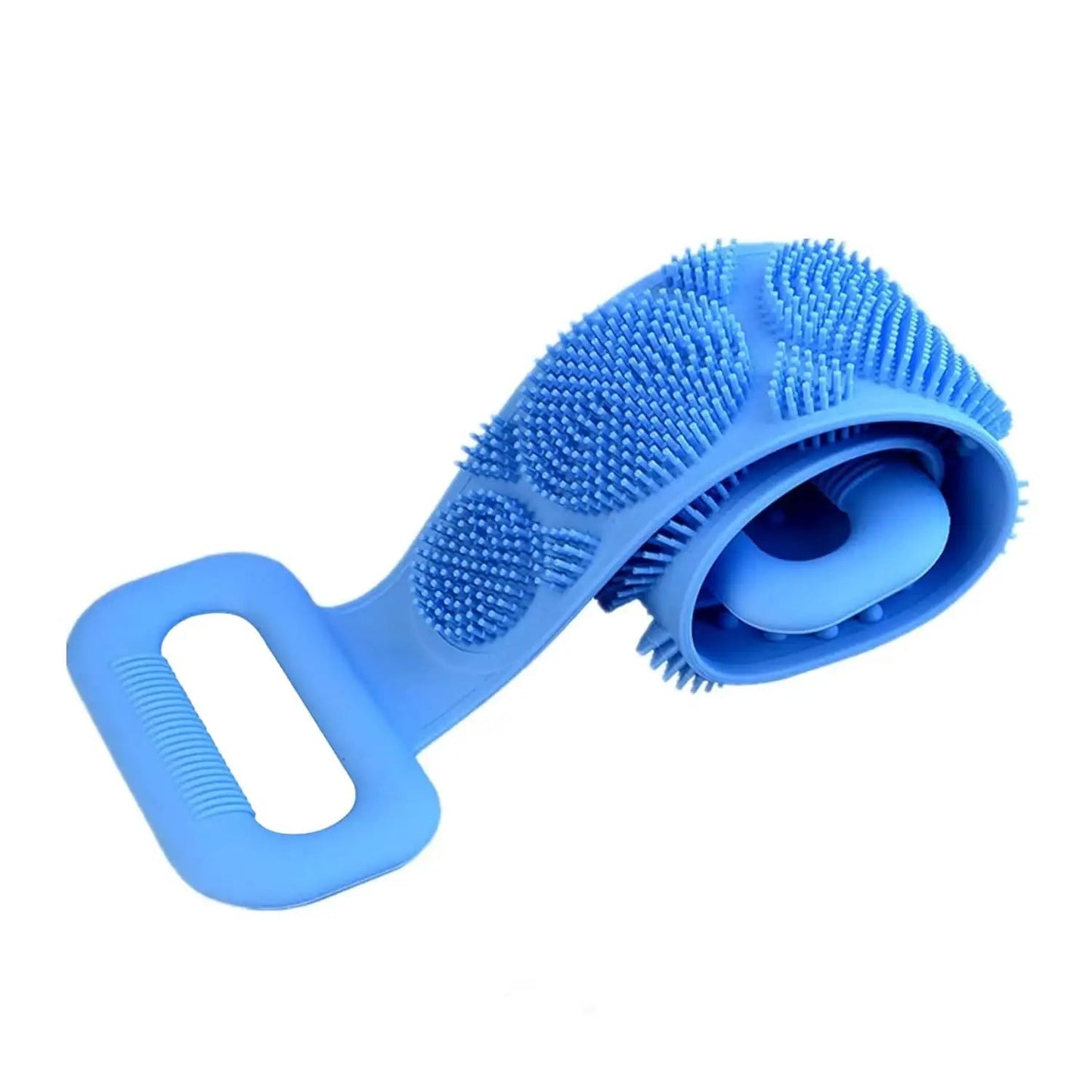 Silicone Bath Brush, Double-Sided Exfoliating Back Scrubber with Mesh Sponge