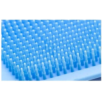 Silicone Bath Brush, Double-Sided Exfoliating Back Scrubber with Mesh Sponge