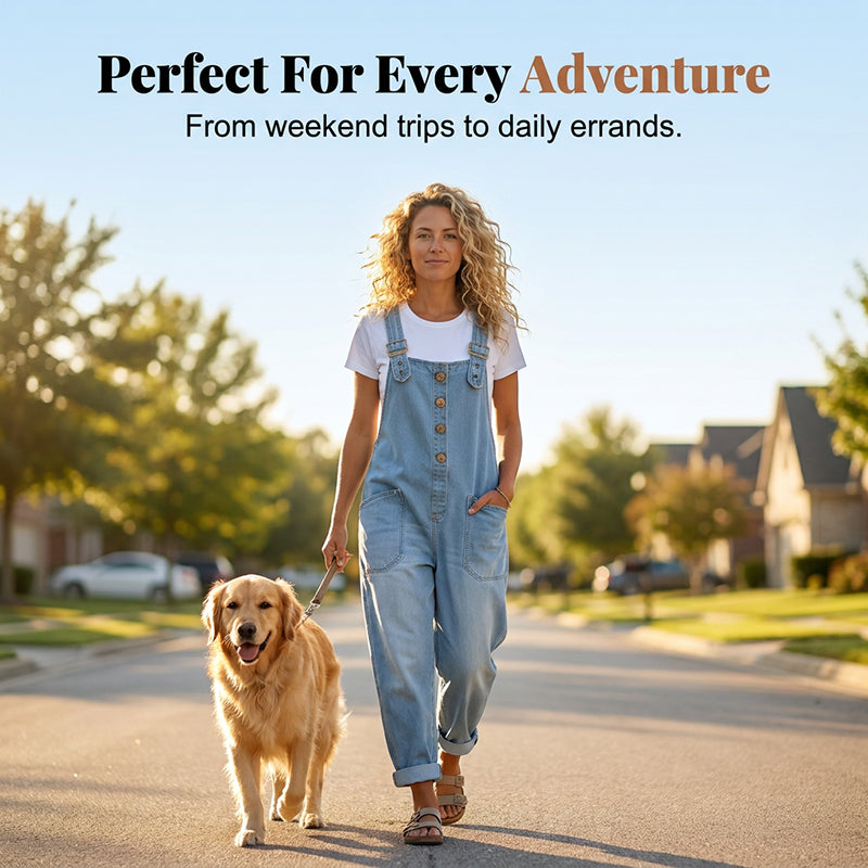 ⏰🔥LIMITED TIME 50% OFF! 👖 Women’s Casual Baggy Denim Overalls with Pockets – Comfortable, Trendy & Perfect for Everyday Outfits ✨💃