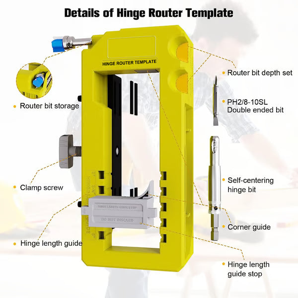 🎉Door Hinge Router Template