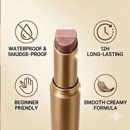 🔥Limit Time Offer!!! BUY 1 GET 1 FREE!!!🔥 3 Color Eyeshadow Stick，New Long Lasting & Waterproof Creamy Eye Shadow，Portable Glitter shadow，Smudge-Proof Long Lasting