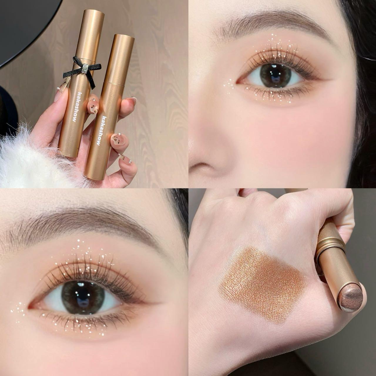 🔥Limit Time Offer!!! BUY 1 GET 1 FREE!!!🔥 3 Color Eyeshadow Stick，New Long Lasting & Waterproof Creamy Eye Shadow，Portable Glitter shadow，Smudge-Proof Long Lasting