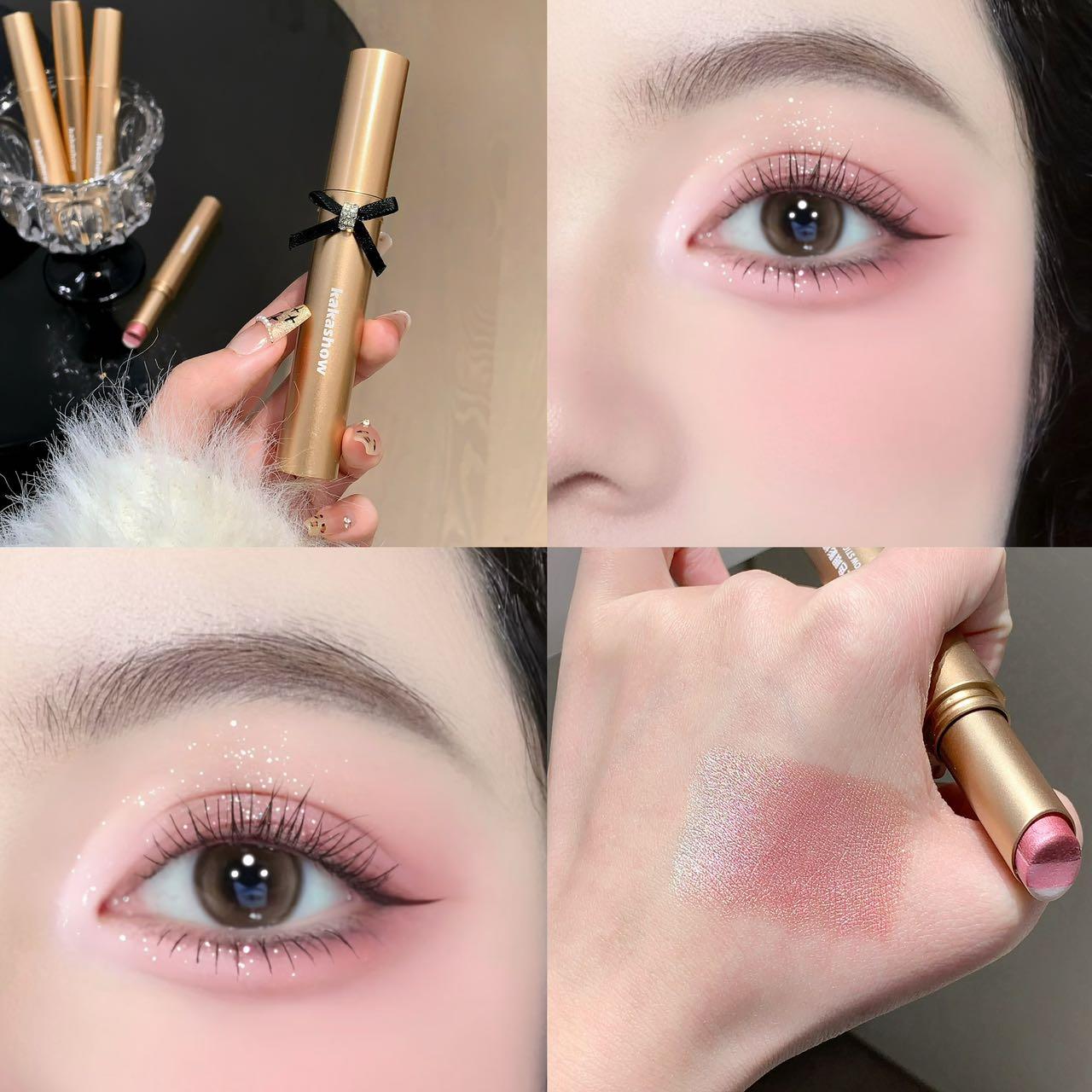 🔥Limit Time Offer!!! BUY 1 GET 1 FREE!!!🔥 3 Color Eyeshadow Stick，New Long Lasting & Waterproof Creamy Eye Shadow，Portable Glitter shadow，Smudge-Proof Long Lasting