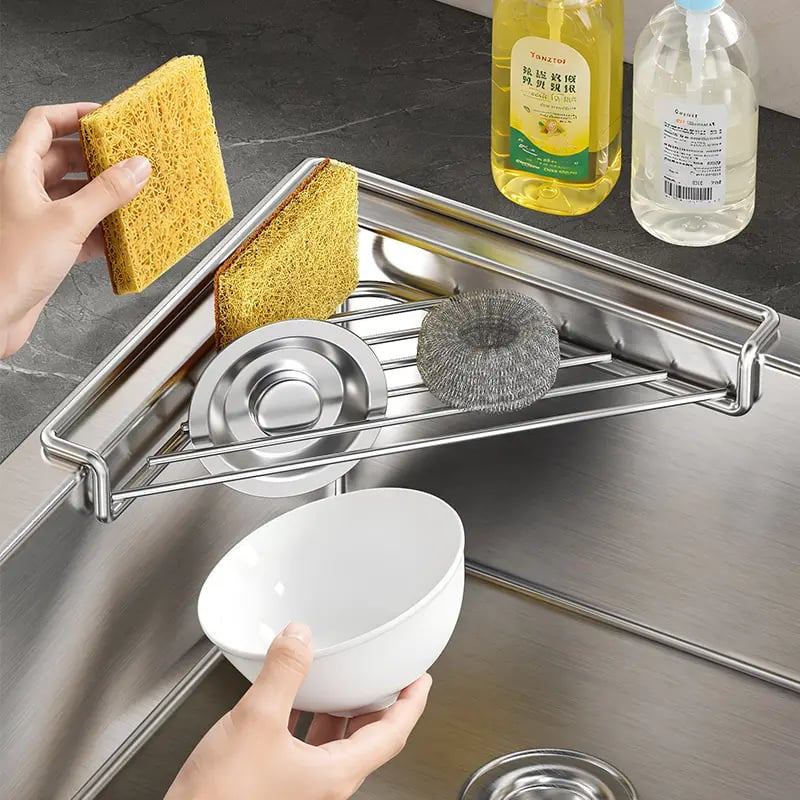 🔥LAST DAY SALE ONLY!! ✨BUY 1 GET 1 FREE!!!🔥Stainless Steel Corner Sink Shelf