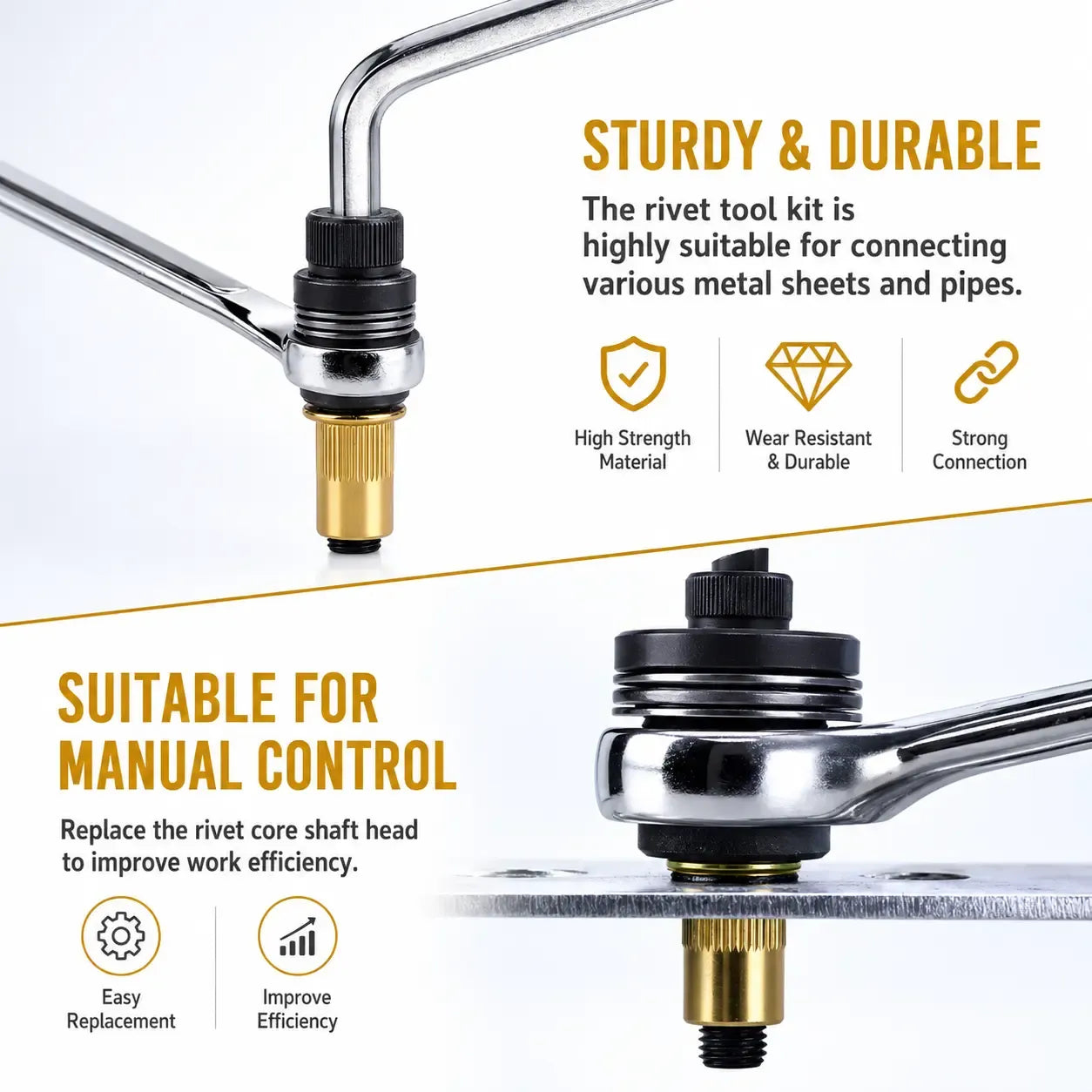 Professional Heavy-Duty Carbon Steel Rivet Nut Tool Set🔧