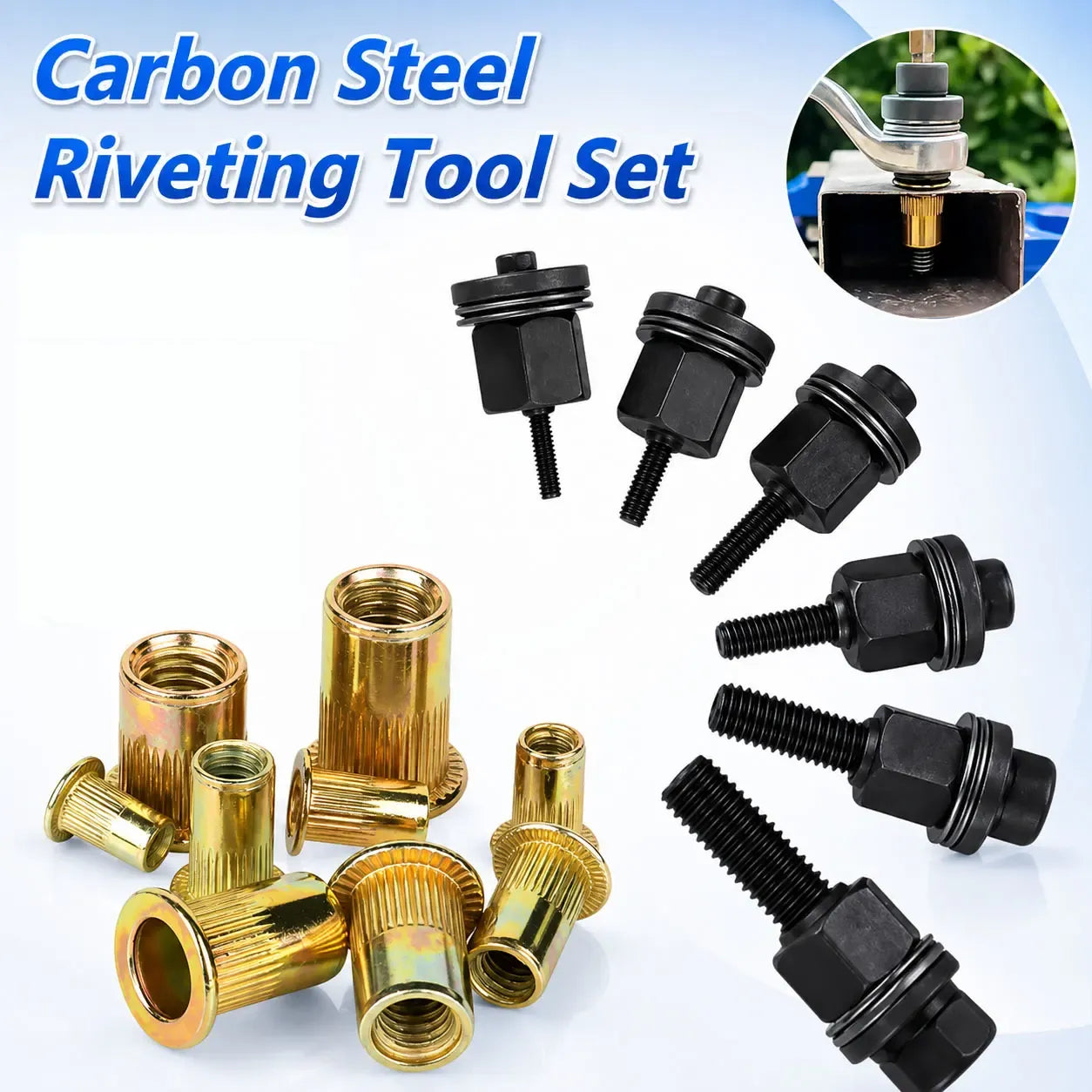 Professional Heavy-Duty Carbon Steel Rivet Nut Tool Set🔧