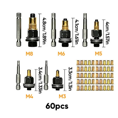 Professional Heavy-Duty Carbon Steel Rivet Nut Tool Set🔧