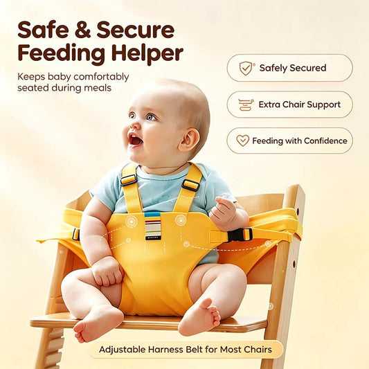 🎁50%OFF &👶 Hot sale Portable Baby High Chair Harness, Adjustable Feeding Safety Seat Belt for Home & Travel
