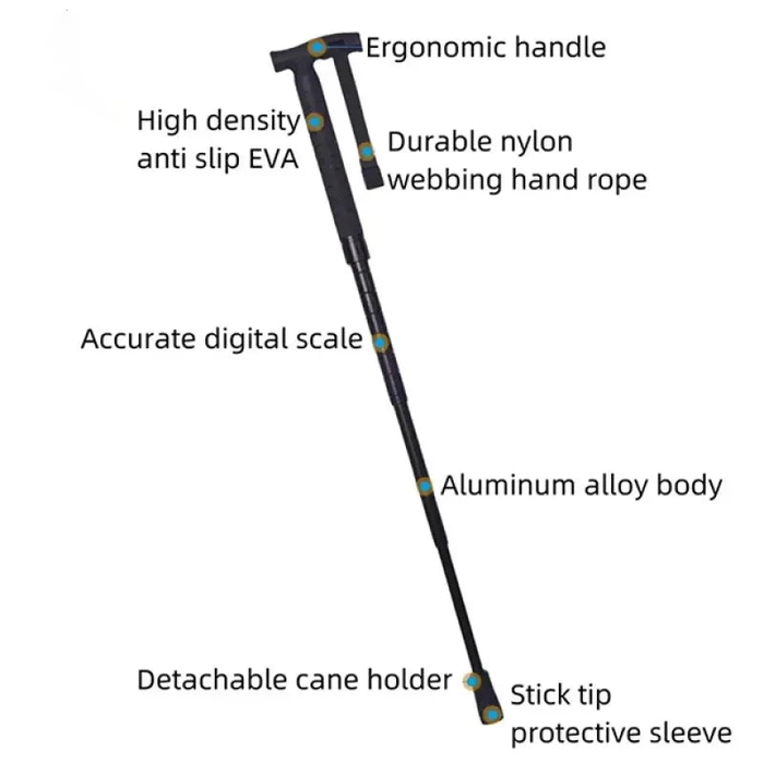 Telescopic Trekking Pole with Concealed Self-Defense Baton With Shock ...